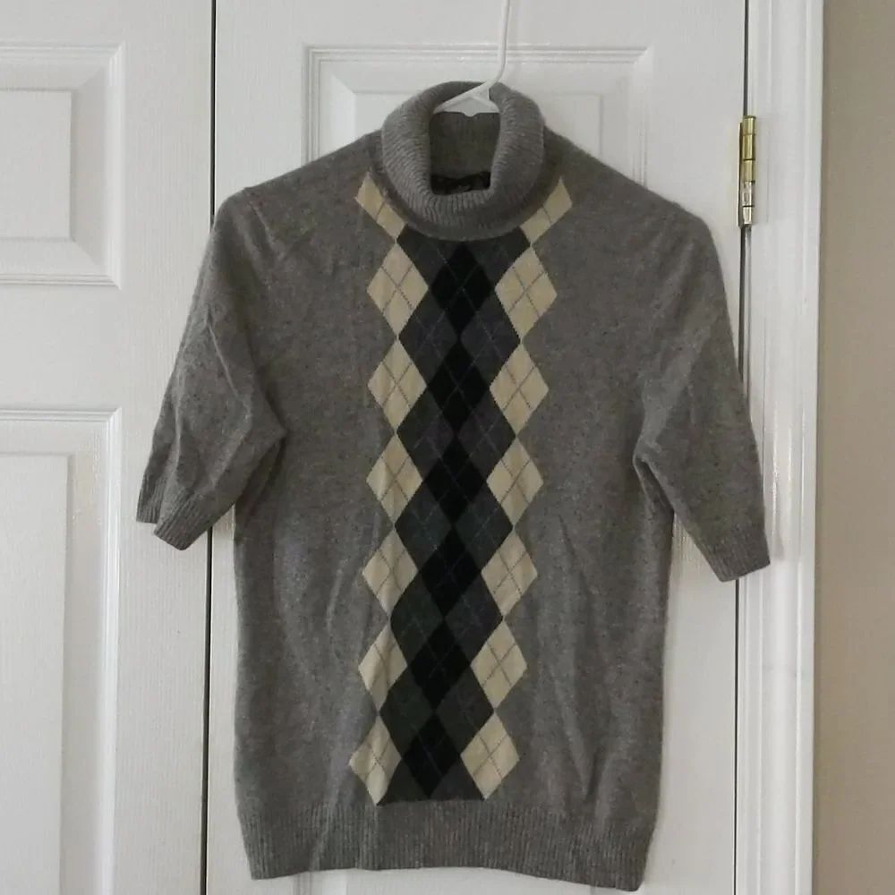 Vintage Marconi  gray 100% Cashmere turtleneck